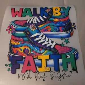 Colorful Inspirational Sneakers Decal For Shirt